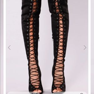 Barbie lace up heel boot